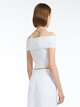 Load image into Gallery viewer, maxmara-osaka-ribbed-viscose-top-white