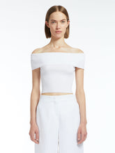 Load image into Gallery viewer, maxmara-osaka-ribbed-viscose-top-white