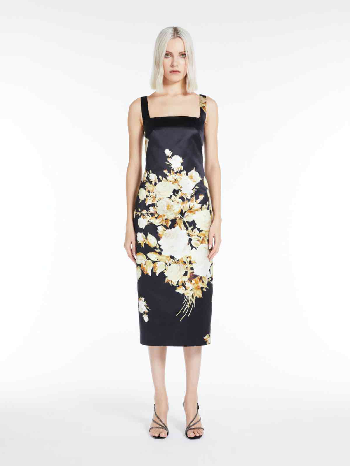 MaxMara Studio Pegaso Printed Duchesse Princess Dress – bowns cambridge