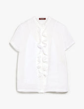 Load image into Gallery viewer, maxmara-studio-ebano-white-ramie-shirt-2-bowns-cambridge