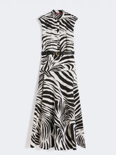 Load image into Gallery viewer, maxmara-studio-mstwest-printed-poplin-shirt-dress-black