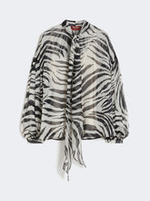 Load image into Gallery viewer, maxmara-studio-womens-printed-silk-chiffon-mstballata-blouse-black