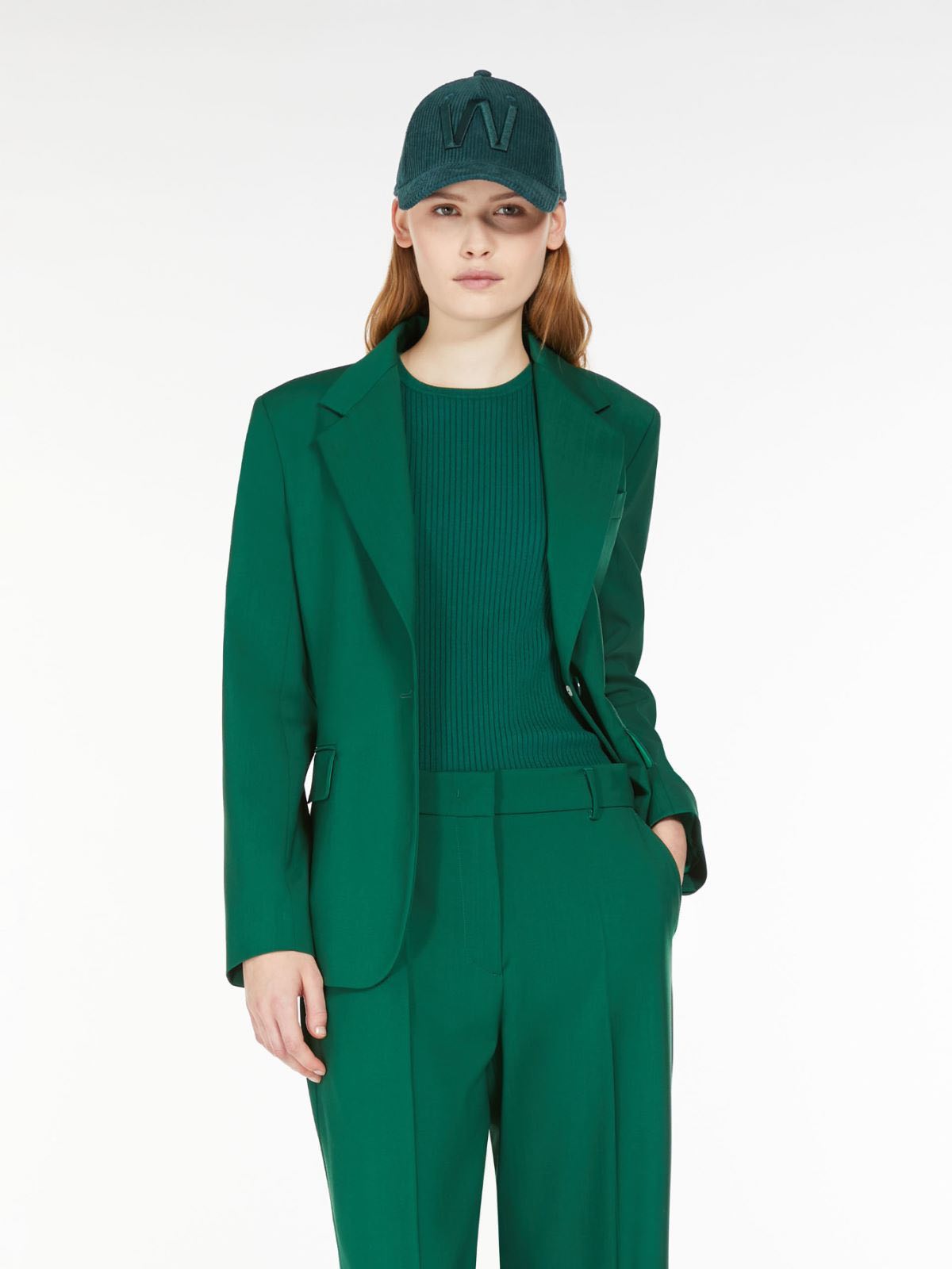 MaxMara Weekend Women's Lamine Natural Stretch Wool Blazer – bowns