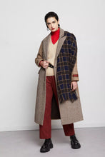 Load image into Gallery viewer, otto-d-ame-double-breasted-contrasting-sleeves-coat
