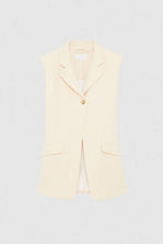 Load image into Gallery viewer, patrizia-pepe-one-button-sleeveless-vest-ivory-skin
