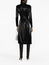 Load image into Gallery viewer, patriziapepe_black_leathertrench_belted_bownscambridge
