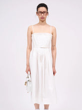 Load image into Gallery viewer, paul-and-joe-womens-clara-midi-length-strapless-dress-in-cotton-poplin