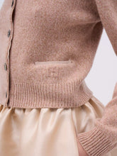 Load image into Gallery viewer, paul-and-joe-womens-damien-supersoft-cashmere-cardigan-with-grosgrain-in-chestnut