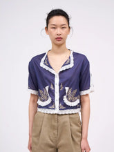Load image into Gallery viewer, paul-and-joe-womens-silas-embroidered-cotton-muslin-blouse