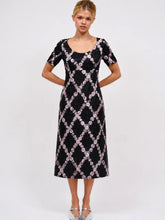 Load image into Gallery viewer, paul-joe-womens-kapucine-dress-in-printed-jacquard-silk-organza