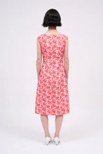 Load image into Gallery viewer, paul-joe-womens-midi-length-fitted-dress-in-3d-jacquard-with-a-cherry-blossom-print