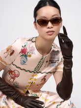 Load image into Gallery viewer, paul-joe-womens-short-sleeved-short-jacket-in-printed-duchess-satin