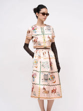 Load image into Gallery viewer, paul-joe-womens-short-sleeved-short-jacket-in-printed-duchess-satin