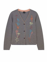 Load image into Gallery viewer, Paul Smith Women's Embroidered Flowers Knitted Cardigan in Navy