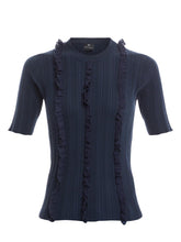 Load image into Gallery viewer, paul-smith-ribbed-top-with-ruffles
