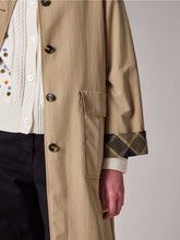 Load image into Gallery viewer, paul-smith-stone-nylon-mac-with-contrast-check-trim