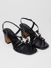 Load image into Gallery viewer, paul-smith-womens-black-amira-strappy-heeled-sandals