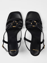 Load image into Gallery viewer, paul-smith-womens-black-amira-strappy-heeled-sandals