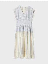 Load image into Gallery viewer, paul-smith-womens-contrast-stripe-shirred-midi-dress-5