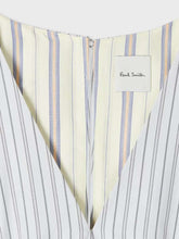 Load image into Gallery viewer, paul-smith-womens-contrast-stripe-shirred-midi-dress-5
