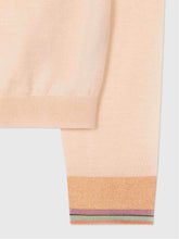 Load image into Gallery viewer, paul-smith-womens-cream-v-neck-cardigan-with-sheer-trims-2