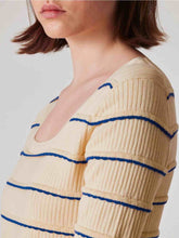 Load image into Gallery viewer, paul-smith-womens-ivory-scallop-trim-ribbed-top-4