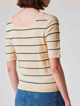Load image into Gallery viewer, paul-smith-womens-ivory-scallop-trim-ribbed-top-4