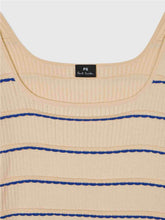 Load image into Gallery viewer, paul-smith-womens-ivory-scallop-trim-ribbed-top-4