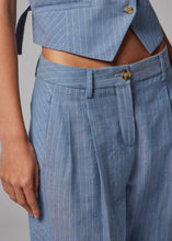 Load image into Gallery viewer, paul-smith-womens-light-blue-pinstripe-trousers