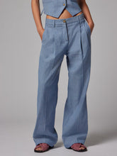 Load image into Gallery viewer, paul-smith-womens-light-blue-pinstripe-trousers