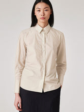 Load image into Gallery viewer, paul-smith-womens-sand-polka-dot-cotton-poplin-relaxed-fit-shirt