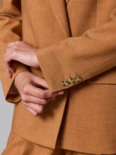 Load image into Gallery viewer, paul-smith-womens-tan-textured-double-breasted-blazer