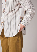 Load image into Gallery viewer, paul-smith-womens-white-mixed-stripe-and-painted-spot-cotton-shirt
