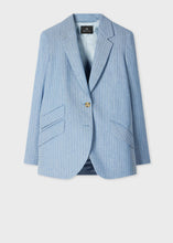 Load image into Gallery viewer, paul-smith-womens-womens-light-blue-pinstripe-blazer-w2r-431j-v31423-45