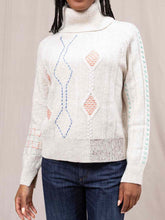 Load image into Gallery viewer, paul-smith-womens-wool-blend-patchwork-roll-neck-w2r-654n-t31380