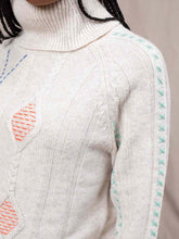 Load image into Gallery viewer, paul-smith-womens-wool-blend-patchwork-roll-neck-w2r-654n-t31380