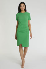 Load image into Gallery viewer, paule-ka-draped-detail-green-crepe-dress
