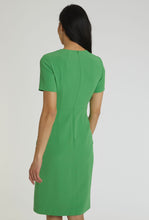 Load image into Gallery viewer, paule-ka-draped-detail-green-crepe-dress