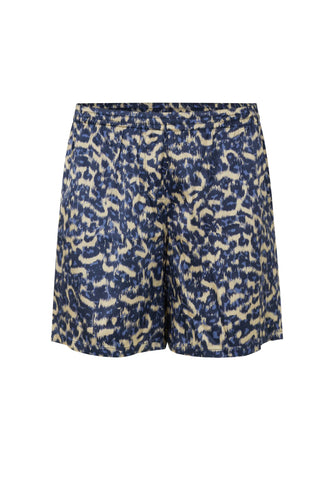 rosemunde-blue-leo-print-shorts