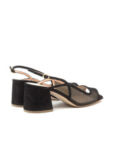 Load image into Gallery viewer, rupert-sanderson-calvacade-black-suede-natural-mesh