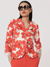 Load image into Gallery viewer, tara-jarmon-valensole-satin-jacket-red-TVVES28TV228_T138