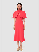 Load image into Gallery viewer, tara-jarmon-womens-valentinie-red-crepe-cape-TVVES26TV331_T138
