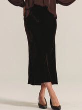 Load image into Gallery viewer, velvet-womens-felicity-velvet-skirt-in-brown
