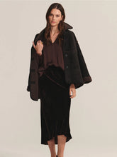 Load image into Gallery viewer, velvet-womens-felicity-velvet-skirt-in-brown