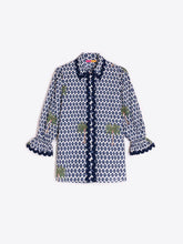 Load image into Gallery viewer, vilagallo-womens-ikat-shirt-palm-trees-print-33218