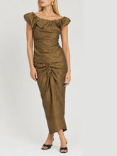 Load image into Gallery viewer, vivienne-westwood-womens-ginnie-top-in-bronze-taffeta