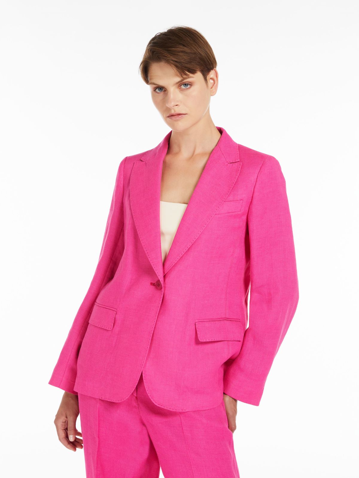 Max mara linen blazer deals