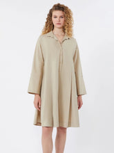 Load image into Gallery viewer, Weekend by MaxMara Women's WKDSEGGIO Flared Cotton-Poplin Dress - Sand