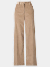 Load image into Gallery viewer, weekend-by-maxmara-womens-wkdtania-cotton-velvet-trousers-beige