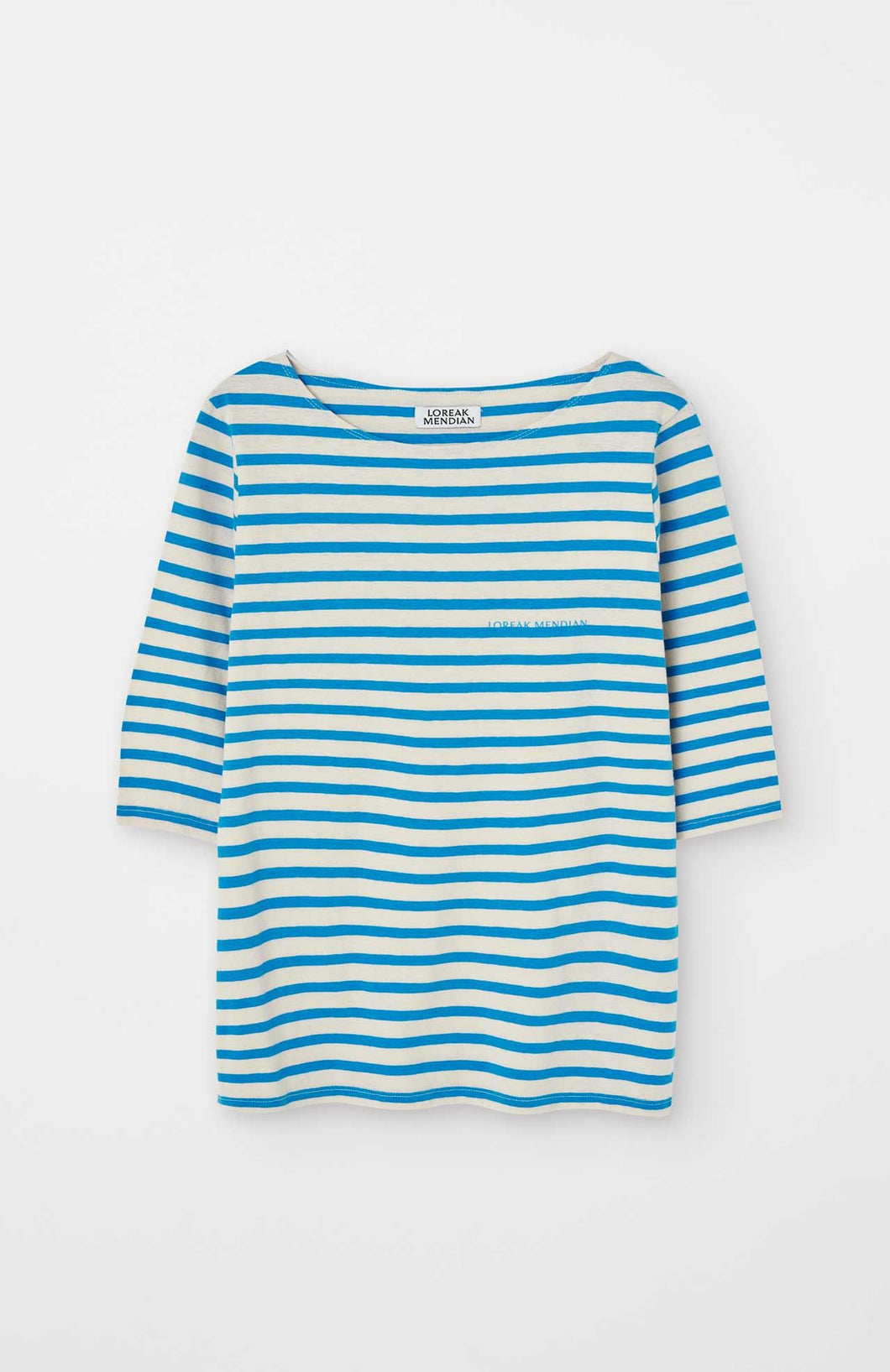 Loreak White and Blue Striped T-Shirt
